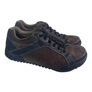 Ahnu Men’s Balboa Brown/Black Leather Outdoor Hiking Lace Shoes Size-10